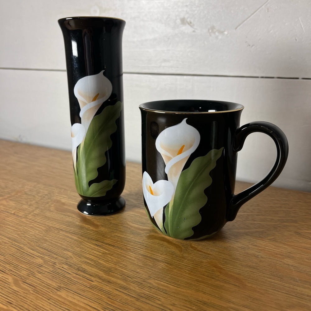 Otagiri Calla LilyVintage Mug & Bud Vase Set - Picture 5 of 13